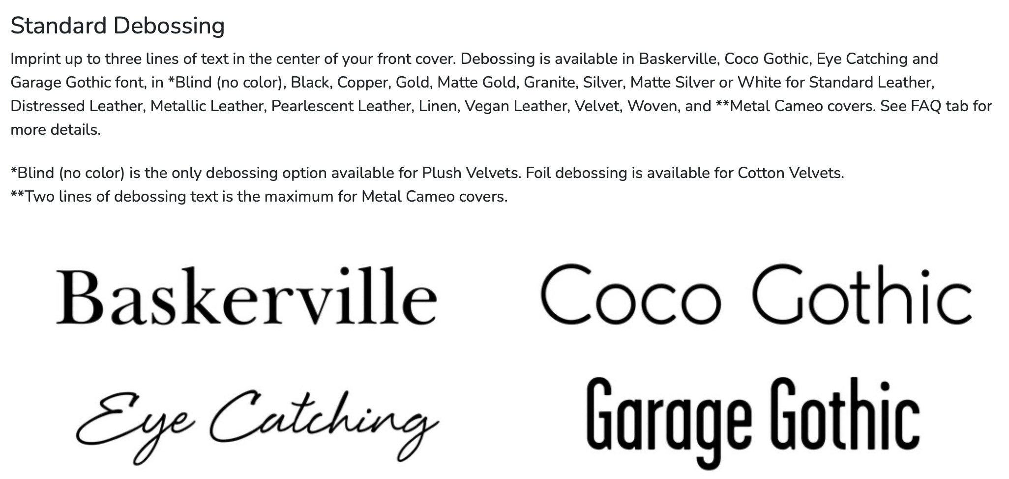 Debossing Fonts